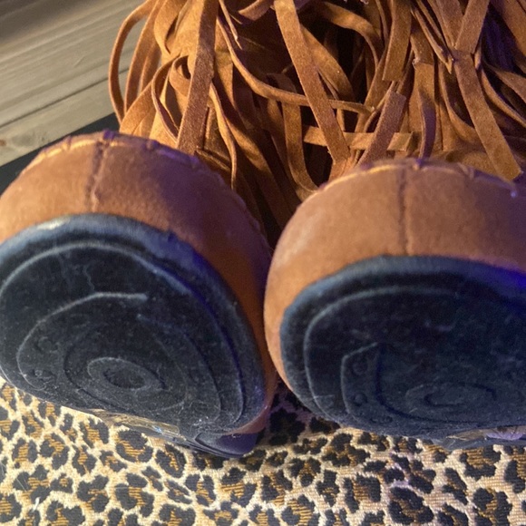 Stringed Boots Brown Suede New Never Worn - Picture 6 of 8